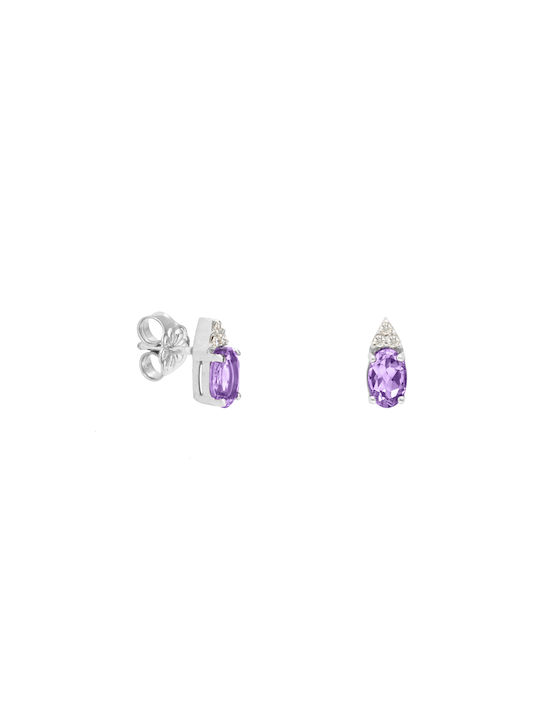 Kontopoulos Earrings made of Platinum with Diamond