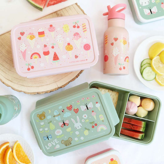 A Little Lovely Company Plastic Kids' Food Container Pink