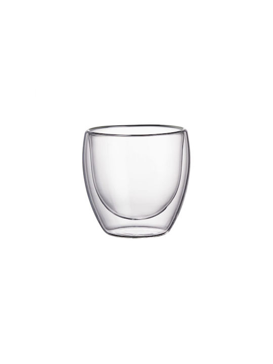 Delonghi 5513214601 190ml Cappuccino Glasses Thermo - Pack of 2