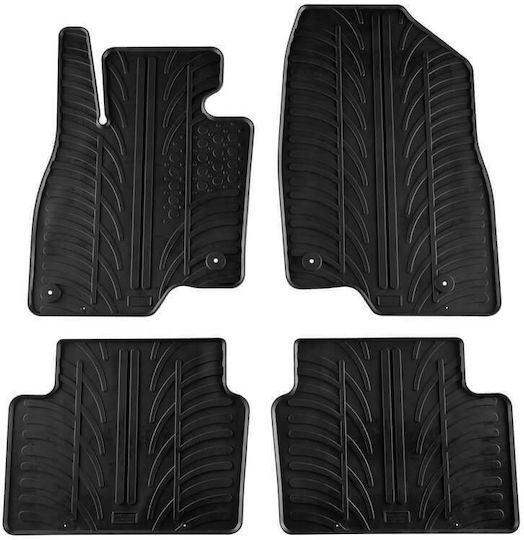 Apesan Σετ Μπροστινά και Πίσω Πατάκια 4τμχ για Mazda 3 2013-2017 Μαύρα