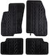 Apesan Set of Front and Rear Mats 4pcs for Fiat Grande Punto 2005-2010 Black