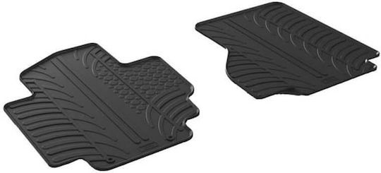 Apesan Set of Front and Rear Mats 2pcs for Nissan NV200 2014+ Black