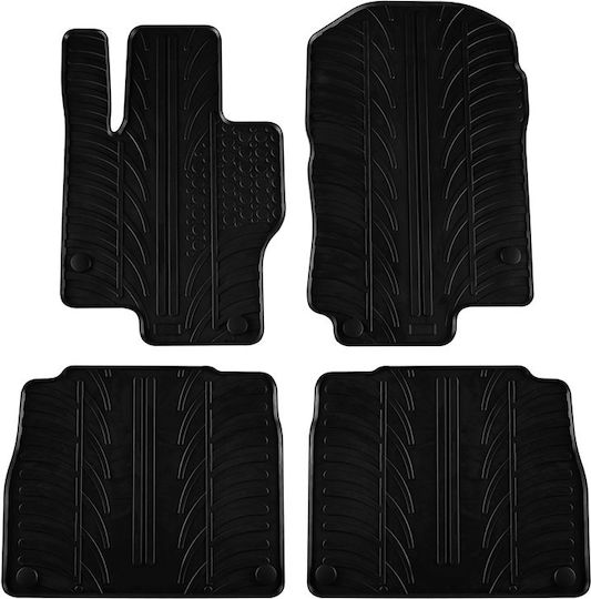 Apesan Set of Front and Rear Mats 4pcs for Mercedes-Benz GLS 2019+ Black
