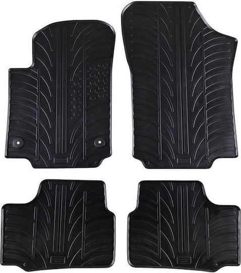 Apesan Set of Front and Rear Mats 4pcs for Seat Mii Skoda Citigo Volkswagen Up Black