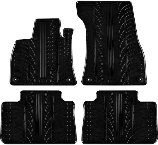 Apesan Set of Front and Rear Mats 4pcs for Audi e-tron 2019+ Black