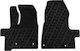 Apesan Set of Front and Rear Mats 2pcs for Ford Transit 2018+ Black