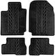 Apesan Set of Front and Rear Mats 4pcs for Nissan Micra 2003-2010 Black