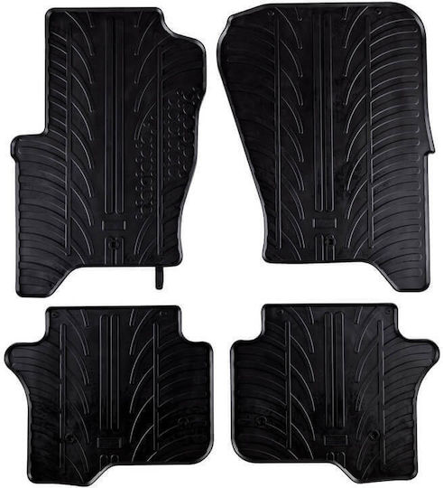Apesan Set of Front and Rear Mats 4pcs for Land Rover Discovery 2009-2017 Black