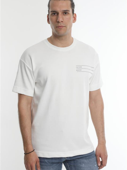 Marrakech T-shirt Bărbătesc cu Mânecă Scurtă Alb