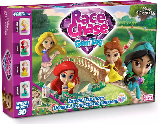 Board Game Race N Chase Princesses (pl) for 2-4 Players 4+ Years Old (PL) Cartamundi