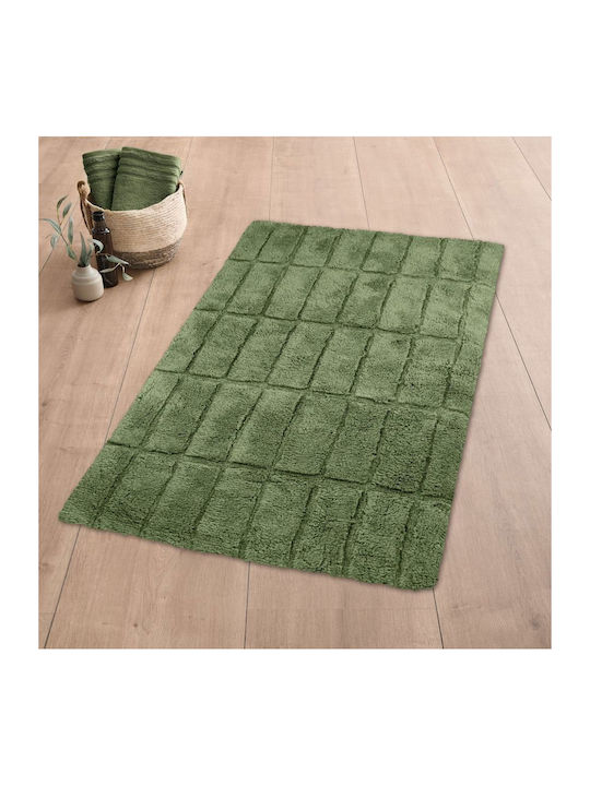 Kleine Wolke Πατάκι Μπάνιου Βαμβακερό Tiles 9176612360 Πράσινο 60x100εκ.