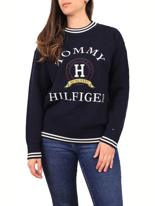 Tommy Hilfiger Tommy Damen Langarm Pullover Blau