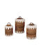 Wicker Decorative Baskets Set 3pcs HomeMarkt