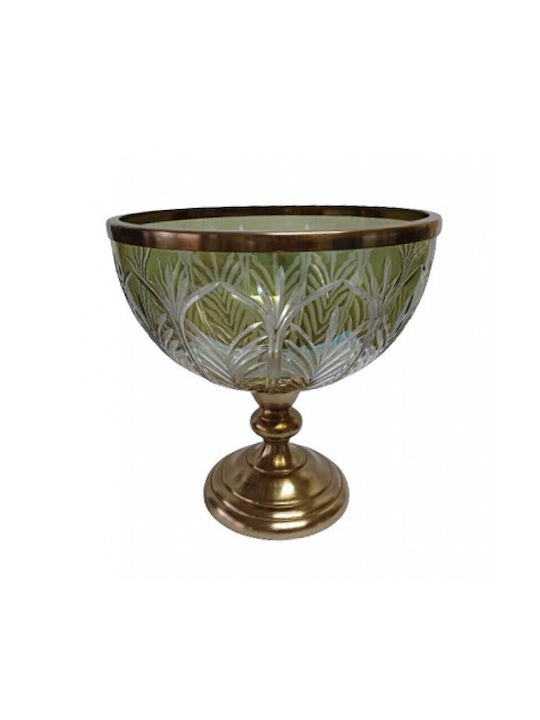 Καρβούνης Glass Decorative Bowl 25.5x25.5x24cm