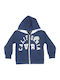 Kids Sweatshirt Cardigan with Hood Navy Blue