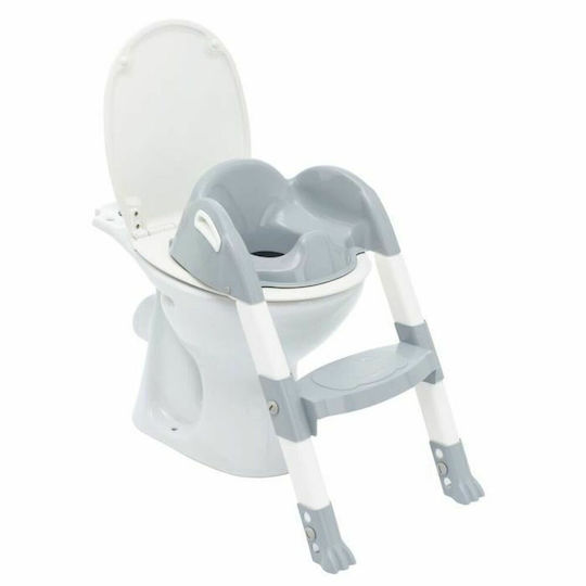 Thermobaby Toddler Toilet Seat Kiddyloo With Footrest And Handles Gray