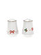 Cryspo Trio Noel Christmas Salt and Pepper Set Porcelain