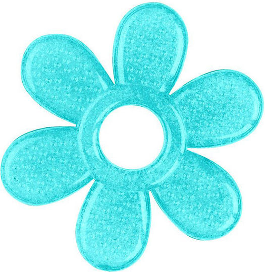 Babyono Λουλούδι Μασητικός Κρίκος Οδοντοφυΐας με Gel από Σιλικόνη για 3 m+ Γαλάζιο
