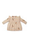 Kinderkleid Langärmelig Knitted Beige