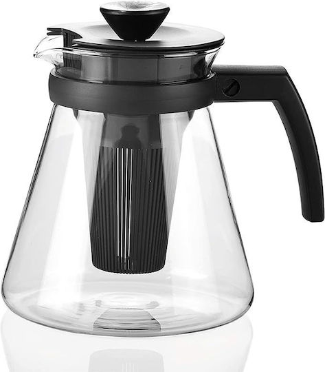 Tescoma Чайник с Филтър Стъклен Черен 1250ml