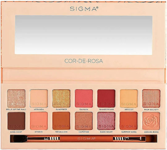 Sigma Paletă cu Farduri de Pleoape Matifiant Formă Solidă Cor-de-Rosa Eyeshadow Palette 25.5gr 15ml