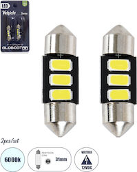 GloboStar Λάμπες C5W LED Ψυχρό Λευκό