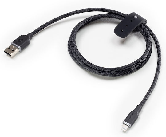 Mophie Charge Stream Braided USB-A la Cablu Lightning 30W Negru 1m (409912821)