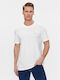Calvin Klein Badge T-shirt Bărbătesc cu Mânecă Scurtă White.