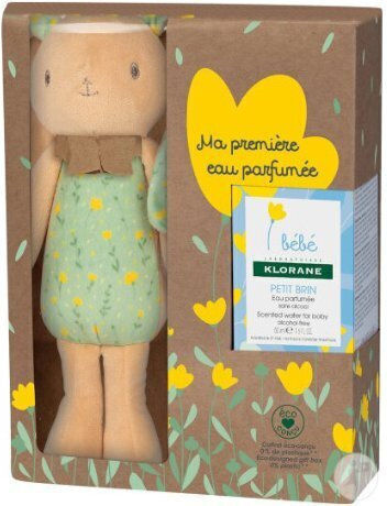 Klorane Petit Brin Σετ Βρεφικό Eau de Toilette με Λούτρινο Κουνελάκι Green 50ml
