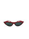 Celine Women's Sunglasses with Burgundy Plastic Frame and Green Lens XT22224