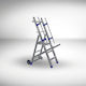 Pankoskal Industrial Trolley with Handrail Scară Aluminiu cu 7+1 Trepte 330buc