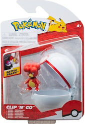 Jazwares Clip'n'Go Pokemon Magby Pentru 4+ Ani 5cm