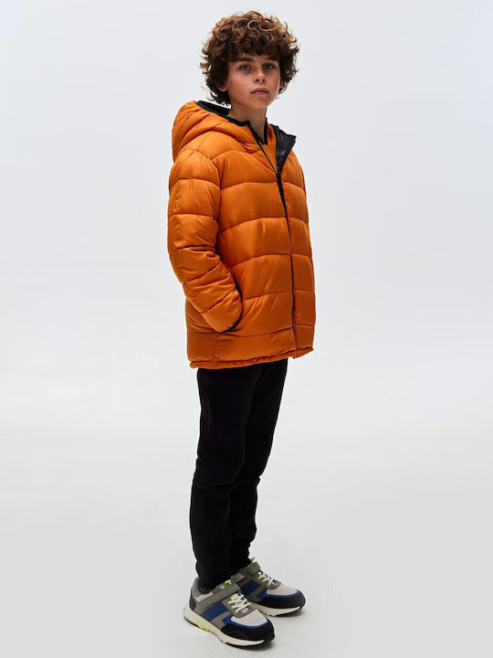 Kids' Casual Jacket Short with Hood Orange
