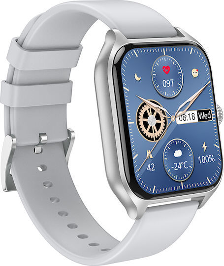 Borofone BD5 Sports Smartwatch με Παλμογράφο (Γκρι)
