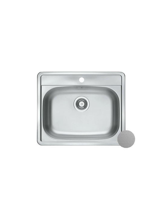 Excel Titan Drop-In Sink Inox Matte W60xD50cm Silver