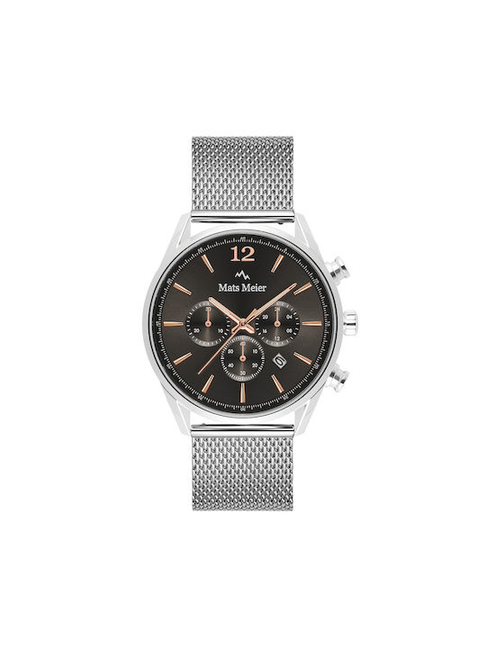 Mats Meier Uhr Chronograph Batterie in Schwarz Farbe