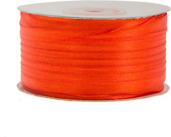 Panglică decorativă din satin colorat 6mm 100m portocaliu Panglică decorativă din satin colorat 6mm 100m portocaliu