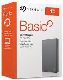 Seagate Basic USB 3.0 / USB 2.0 External 2.5" HDD 1.0TB Black