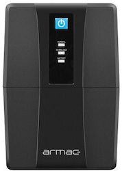 Armac HL850F/LEDV2 UPS Line-Interactive 850VA με 2 Schuko Πρίζες