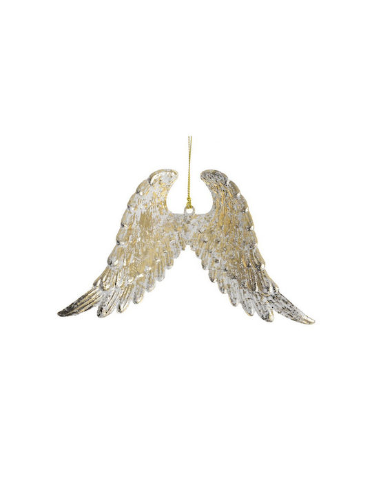 Angel wings, shabby gold, 11cm