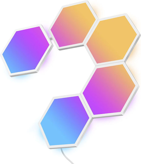 Govee Smart Lampă Glide Hexa H6061 LED RGBIC Hexagon 5 Bucăți