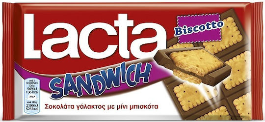 Lacta Lacta Sandwich Biscotto Σοκολάτα Γάλακτος 87gr