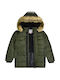 Kids' Casual Jacket with Lining & Hood Khaki