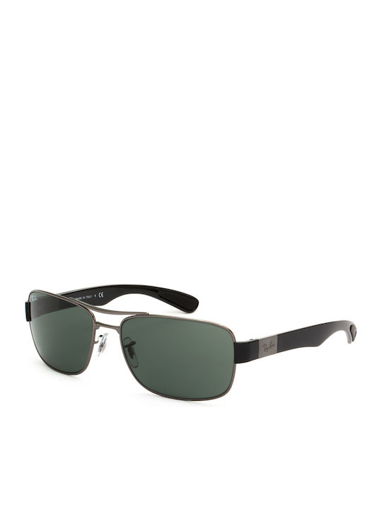 Ray Ban Ανδρικά Γυαλιά Ηλίου με Ασημί Μεταλλικό Σκελετό και Πράσινο Φακό RB3522 004/71
