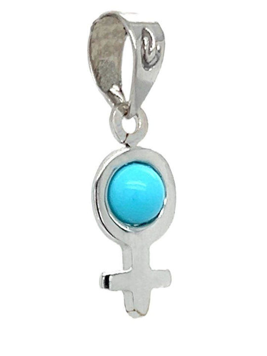 Xryseio Anhänger Kinder Amulett aus Weißgold 14K ΝΚ10533