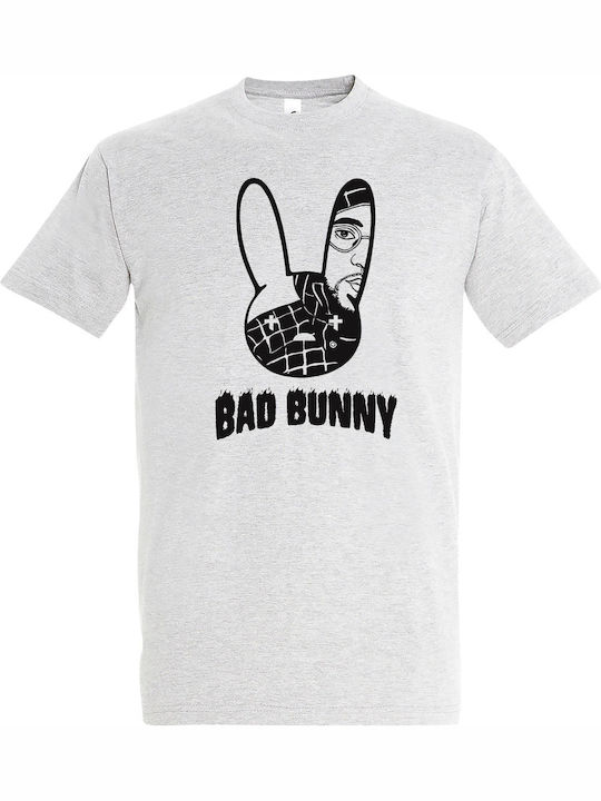 kirikoko Bad Bunny Destroyed Bunny T-shirt Gray...