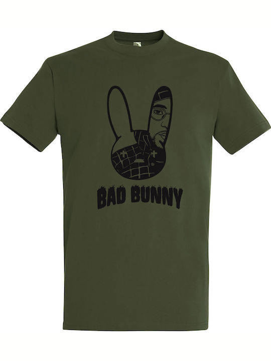 kirikoko Bad Bunny Destroyed Bunny T-shirt Khak...