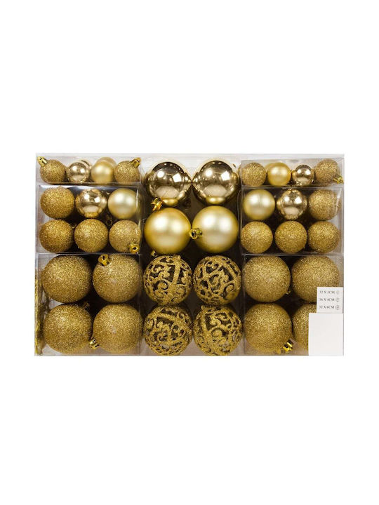 Trademarkt Christmas Set Ornaments Gold 100pcs