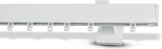 Enis by Domus Stopfen Zwei-Wege Vorhangschiene Checkmate White 200εκ.