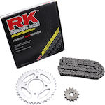 RK Kit lanț și pinion pentru Yamaha Crypton-X 135